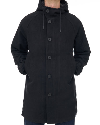 Pretty Green Wardour Wool Blend Parka Black