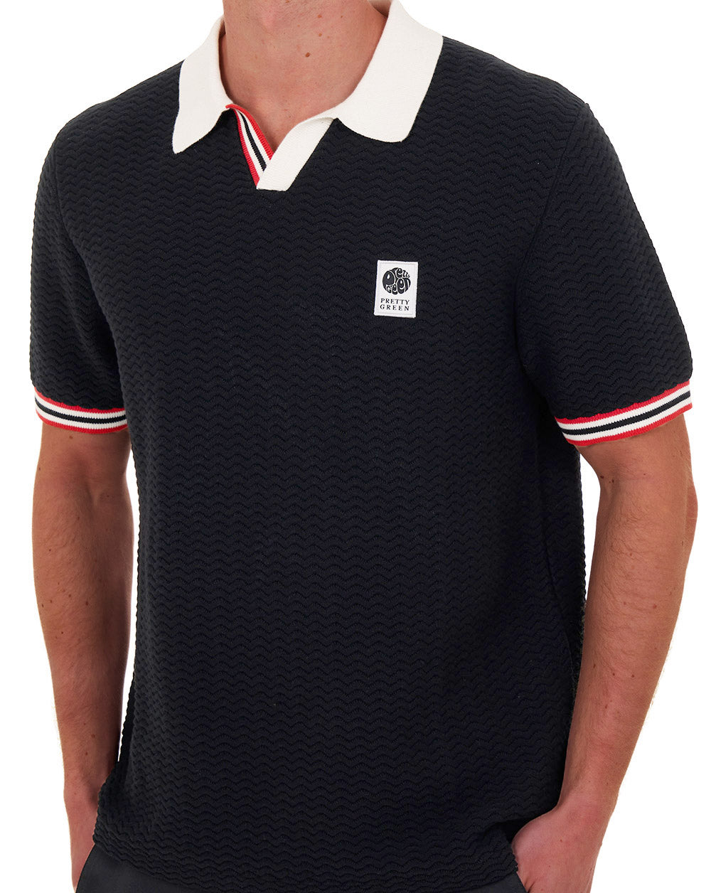 Pretty Green Stratosphere Knit Polo Black