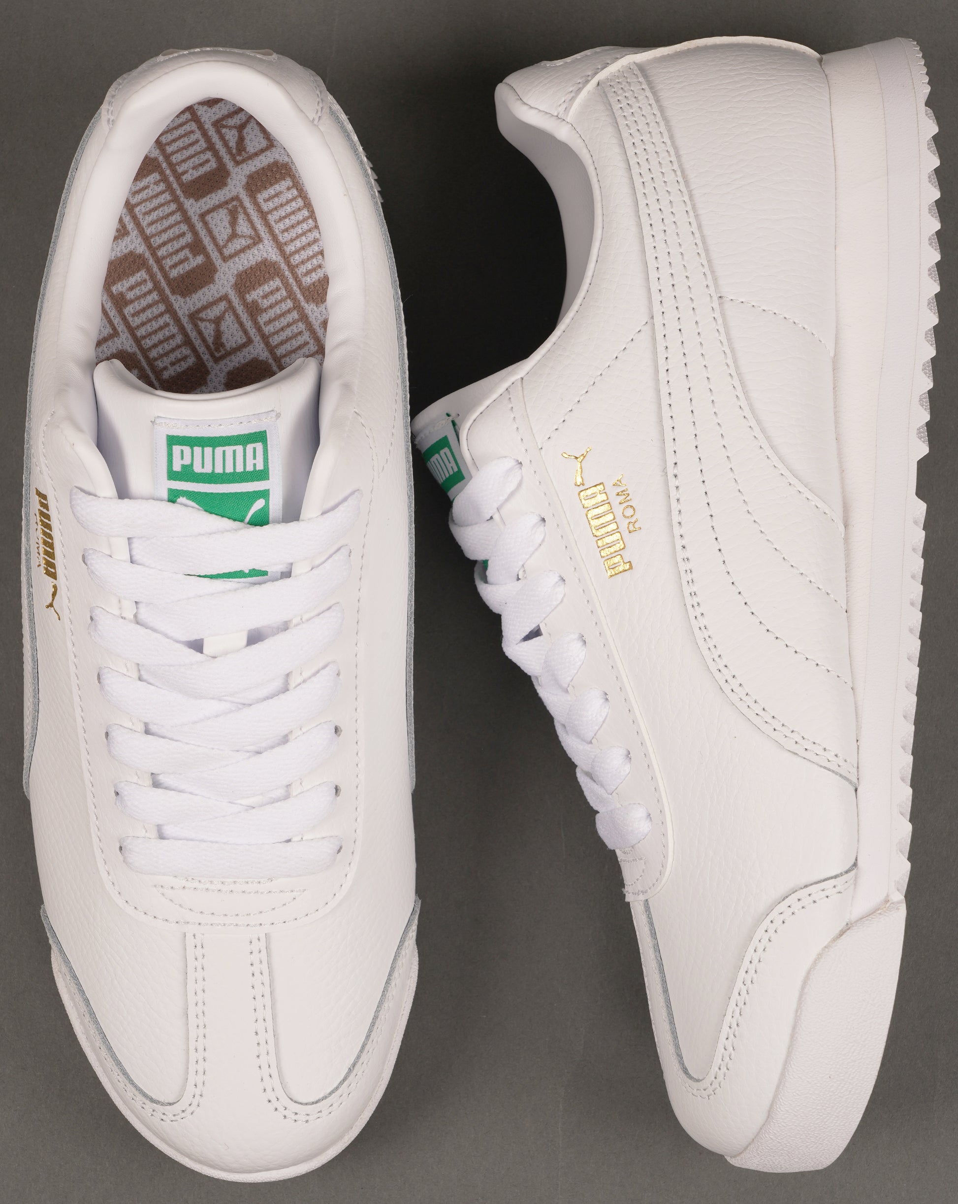 Puma Roma 24 Standard Trainers White/Archive Green