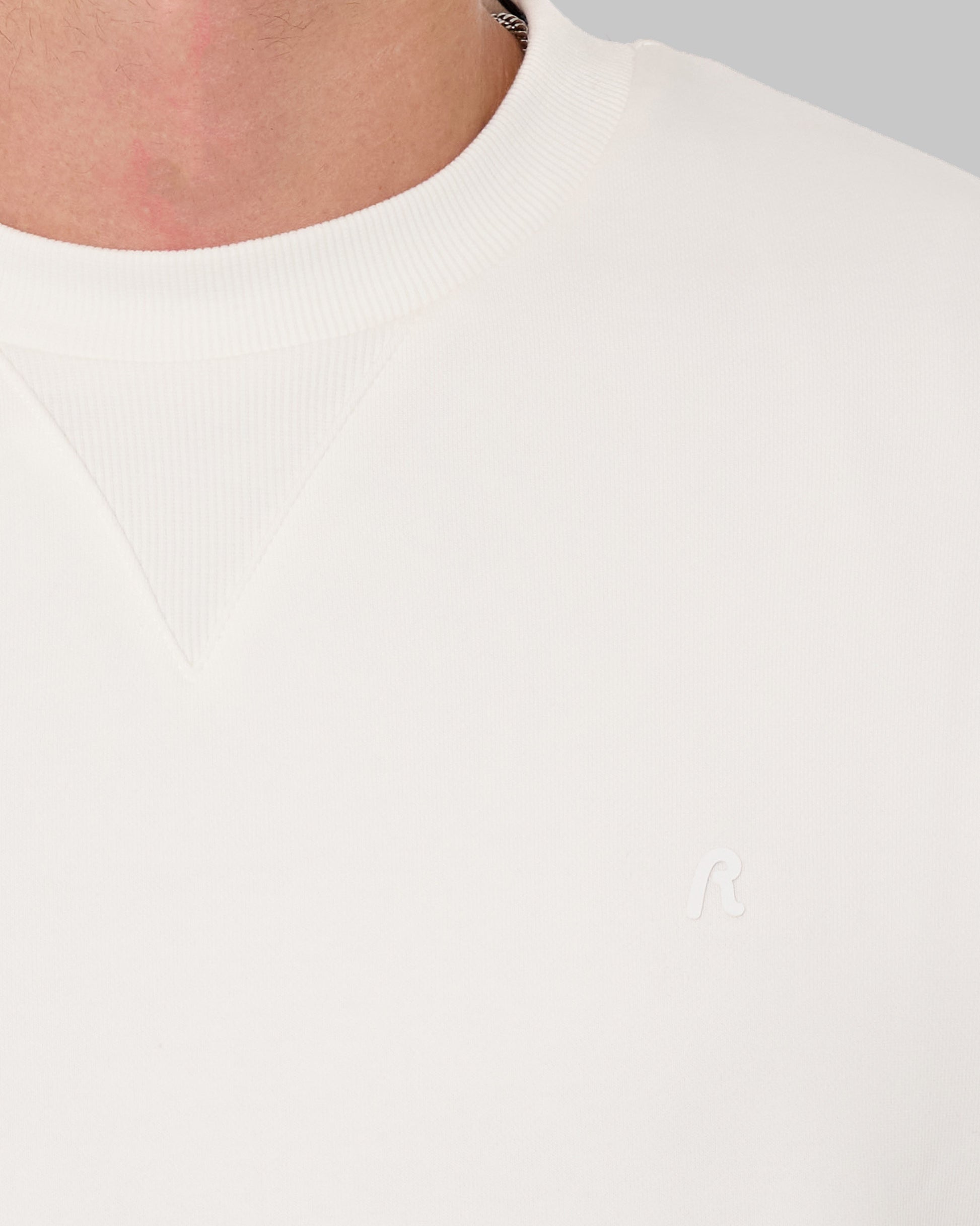 Replay Crew Sweat Natural White