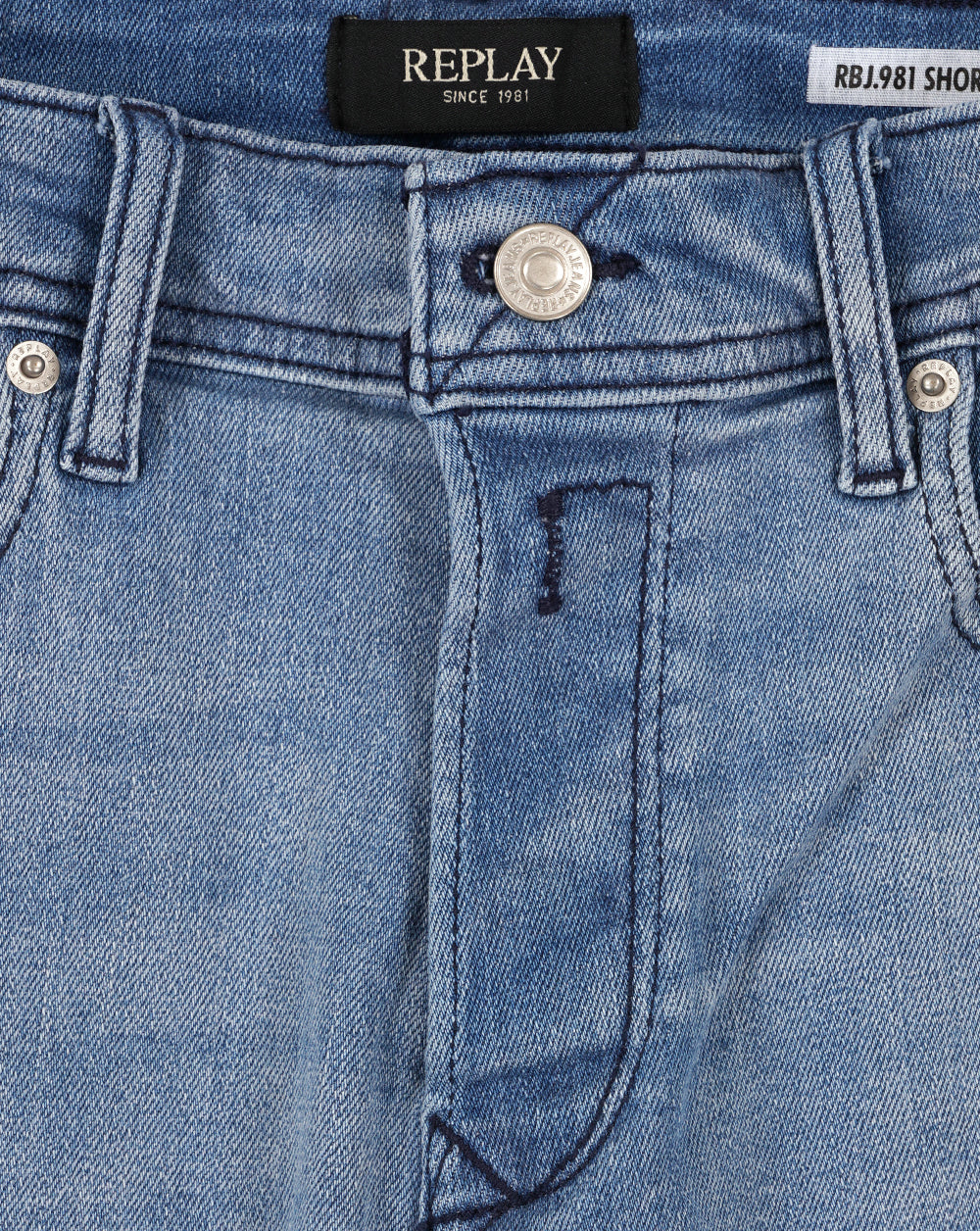 Replay Denim Shorts Light Blue