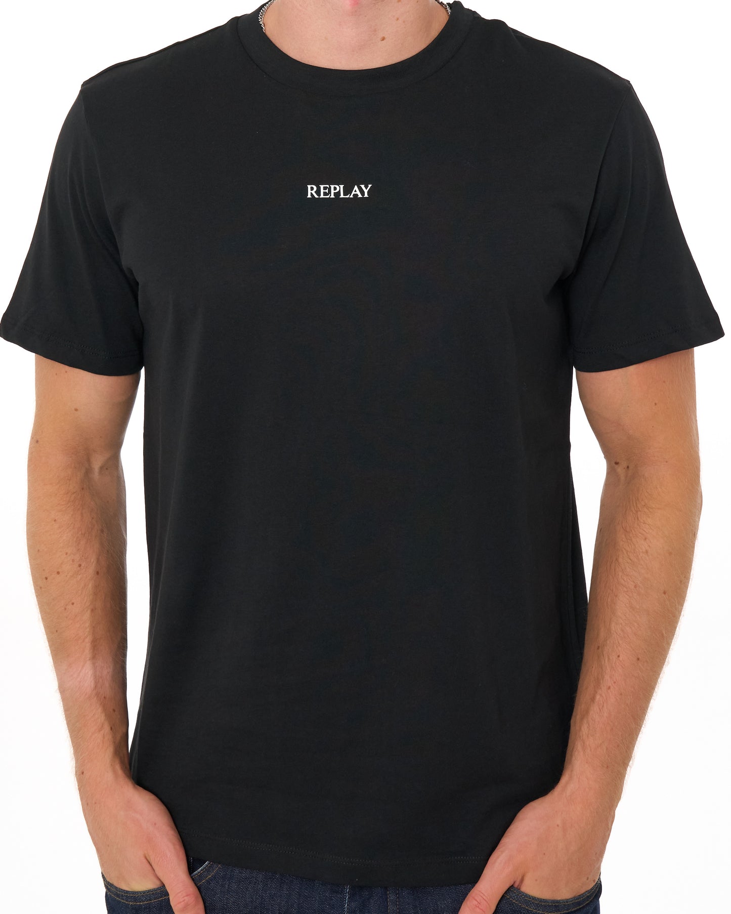 Replay Logo T Shirt Black