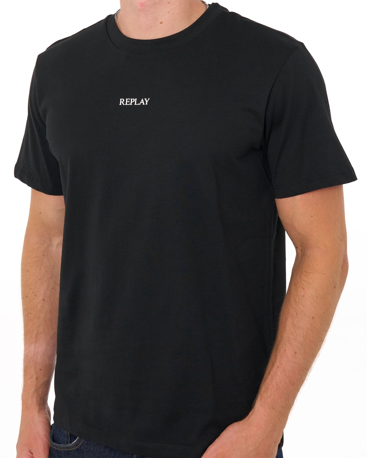 Replay Logo T Shirt Black