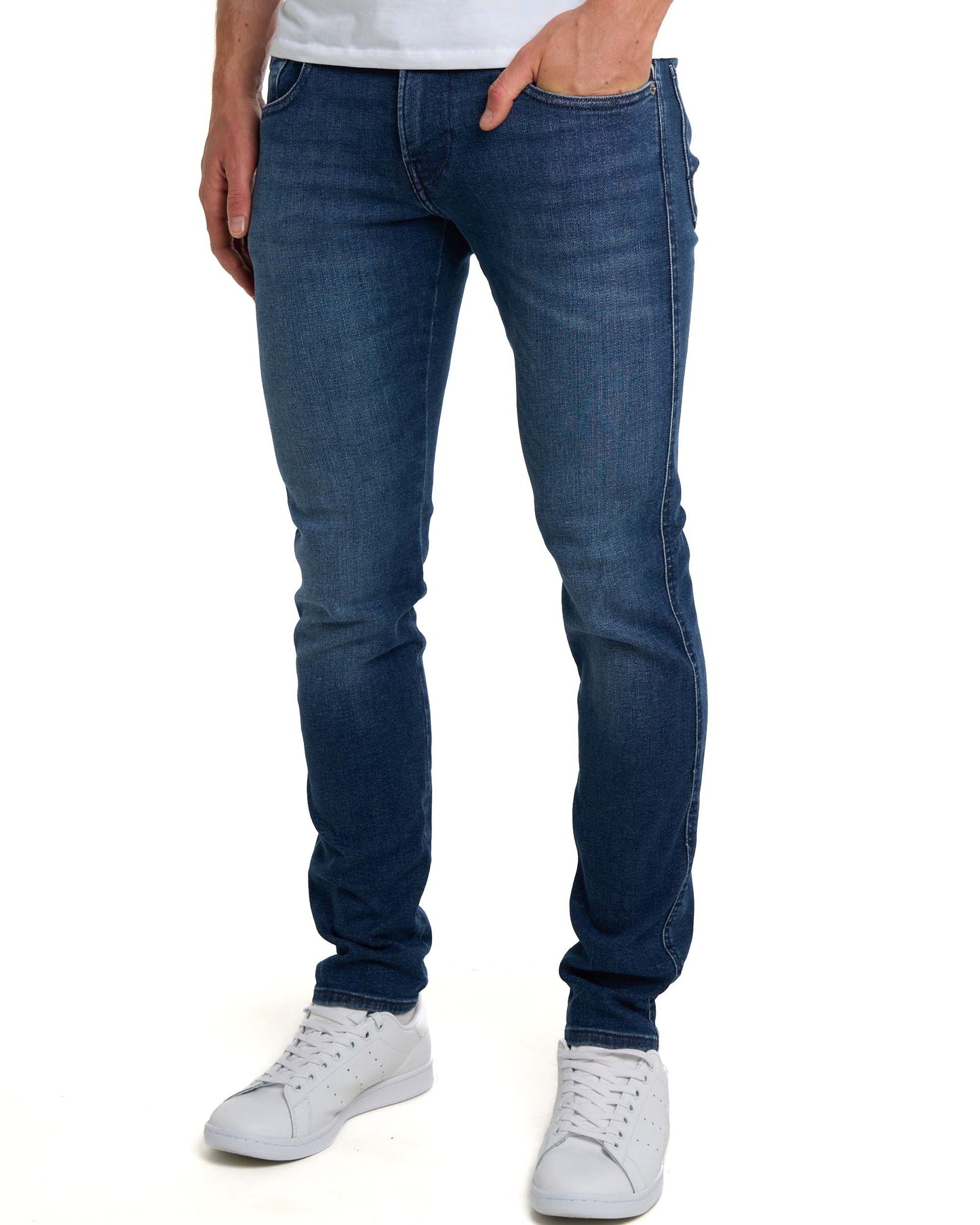 Replay Power Stretch Anbass Slim Fit Jeans Medium Blue