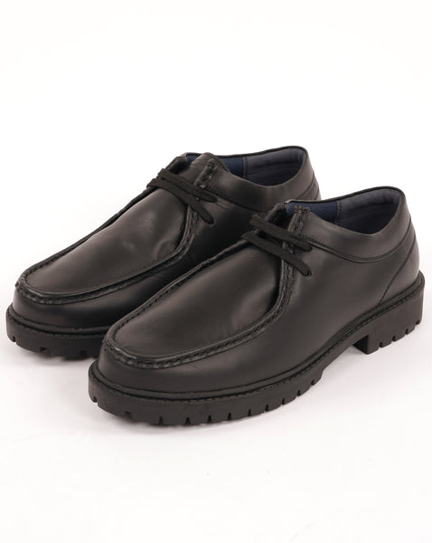 Roamers Apron Leather Shoes Black