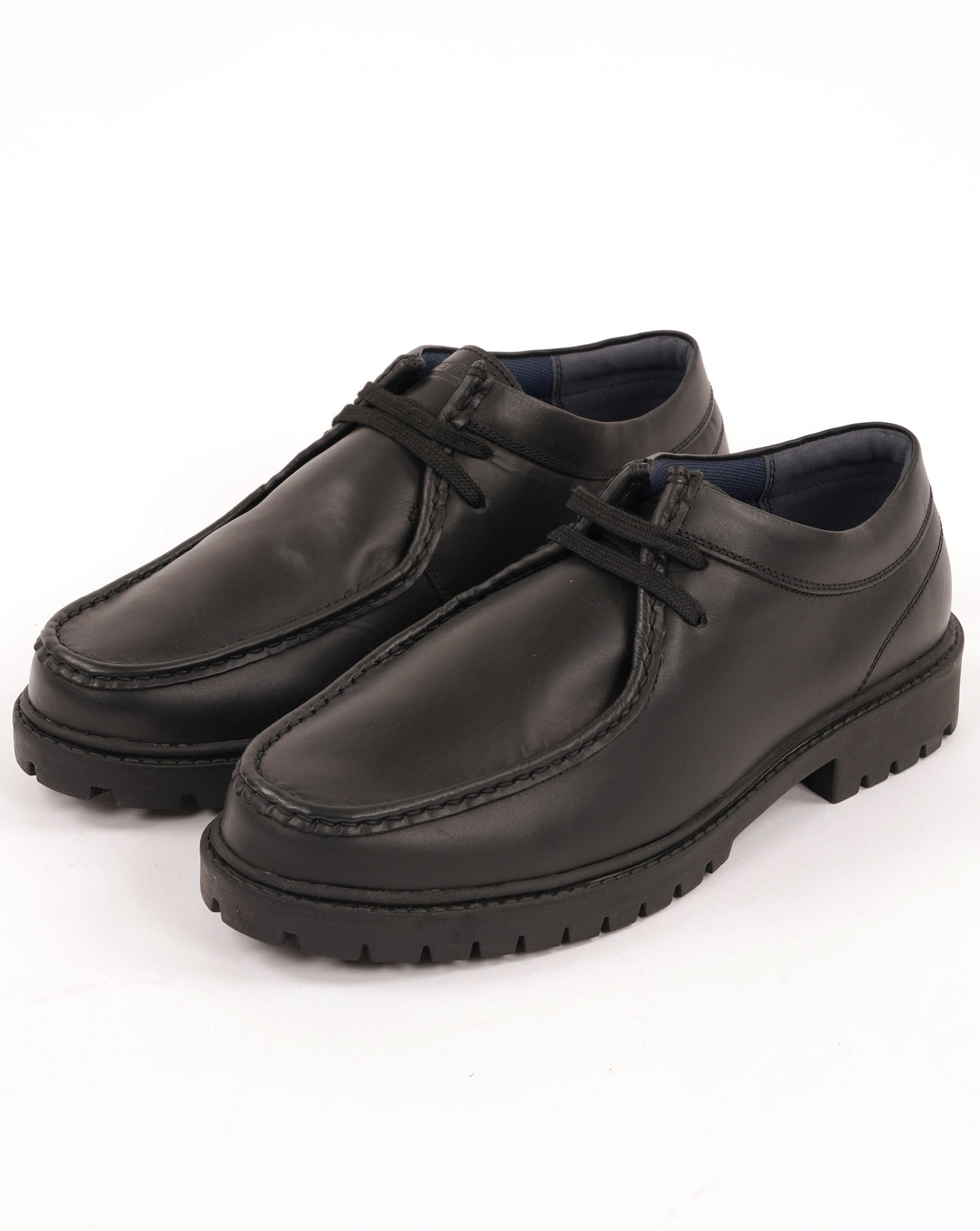 Roamers Apron Leather Shoes Black