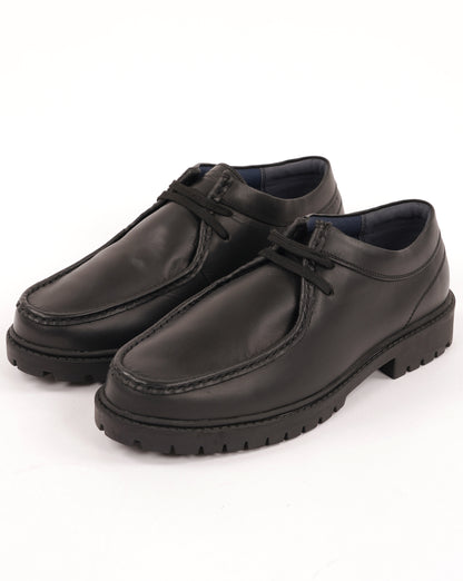 Roamers Apron Leather Shoes Black