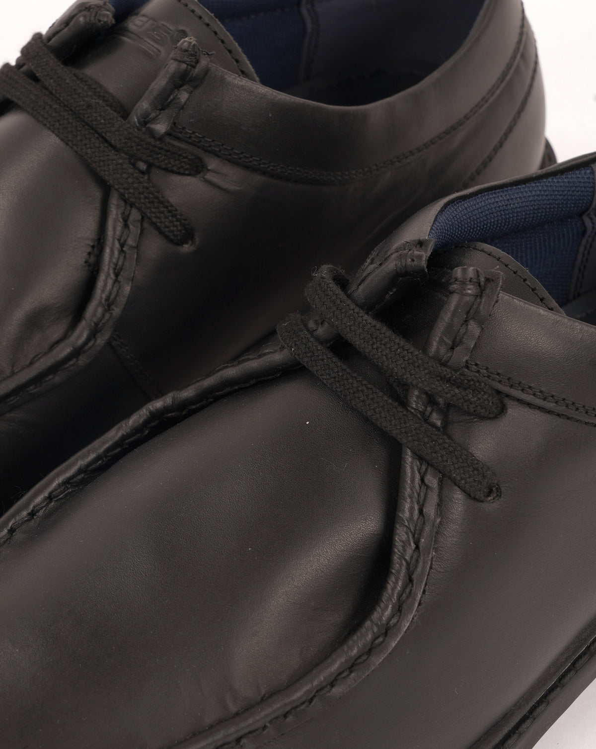 Roamers Apron Leather Shoes Black