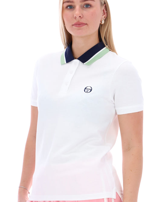 Sergio Tacchini Carina Polo White/Navy Blue