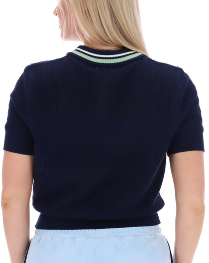 Sergio Tacchini Sienna Knit Polo Navy Blue