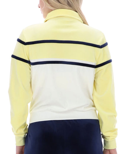 Fila Vintage Giovana Velour Track Top Wax Yellow/Gardenia