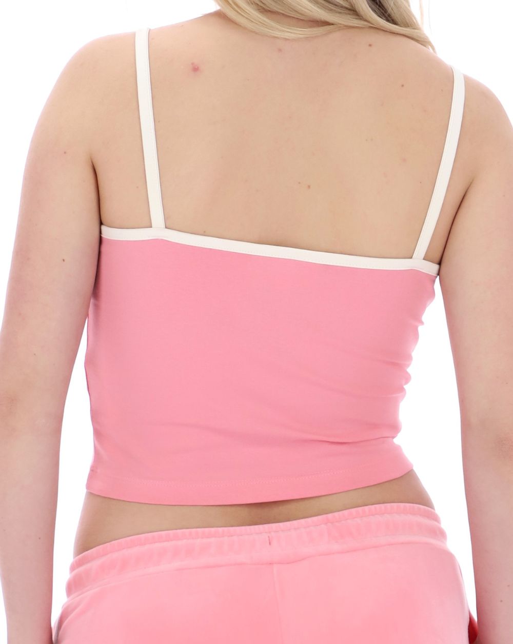 Sergio Tacchini Cropped Cami Top Pink/Gardenia