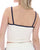 Sergio Tacchini Cropped Cami Top Gardenia/Navy Blue