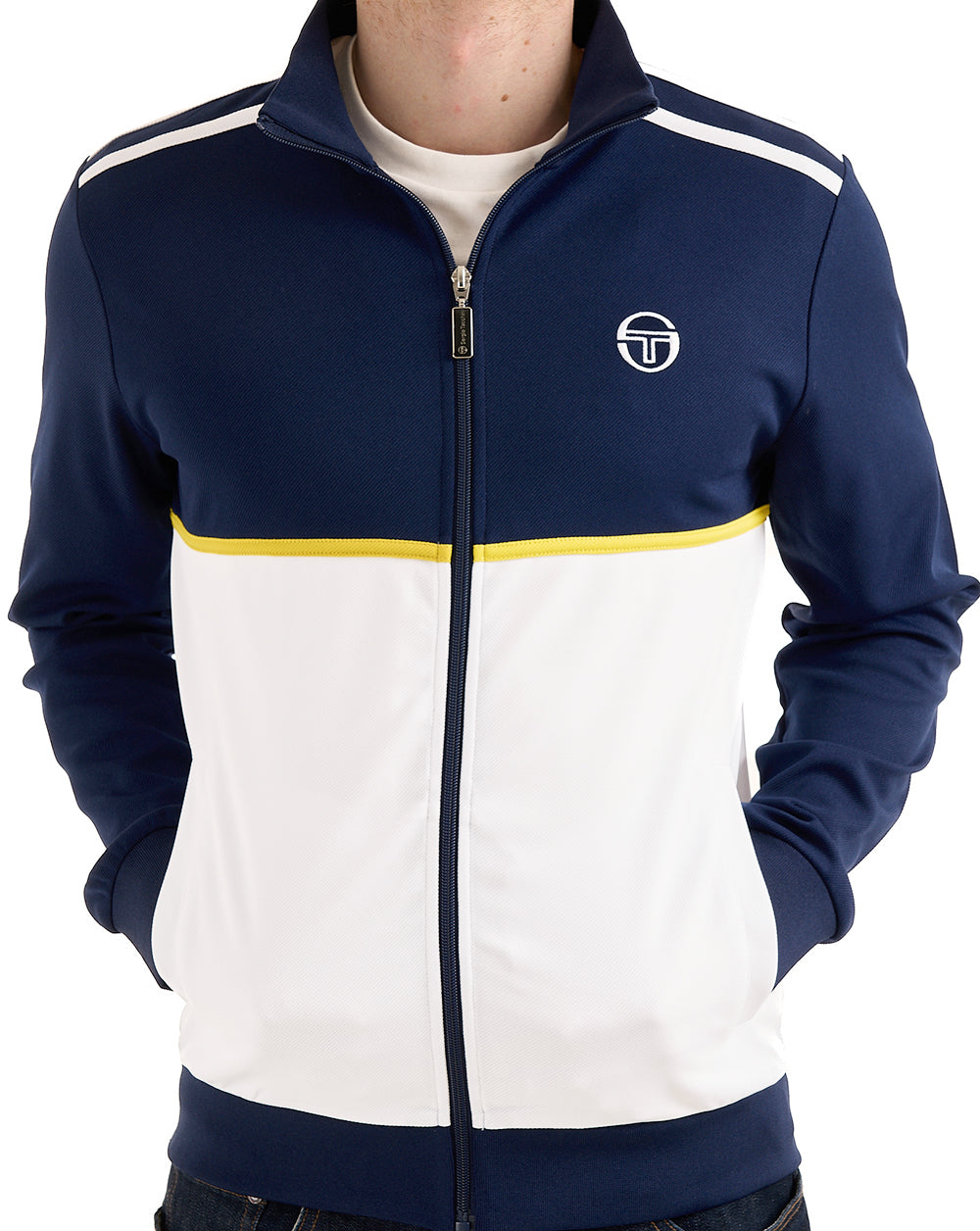 Sergio Tacchini Locchi Track Top Navy Blue / White