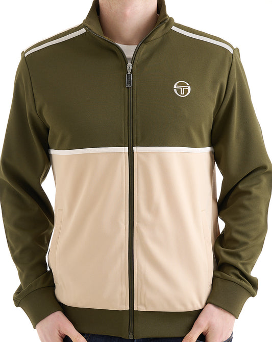 Sergio Tacchini Locchi Track Top Dark Olive / Sand