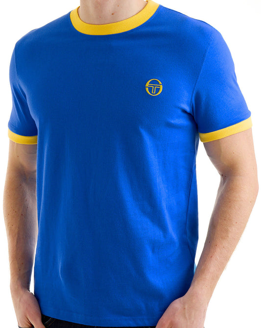 Sergio Tacchini Sergio Tacchini Pro Ringer T Shirt Blue/Yellow