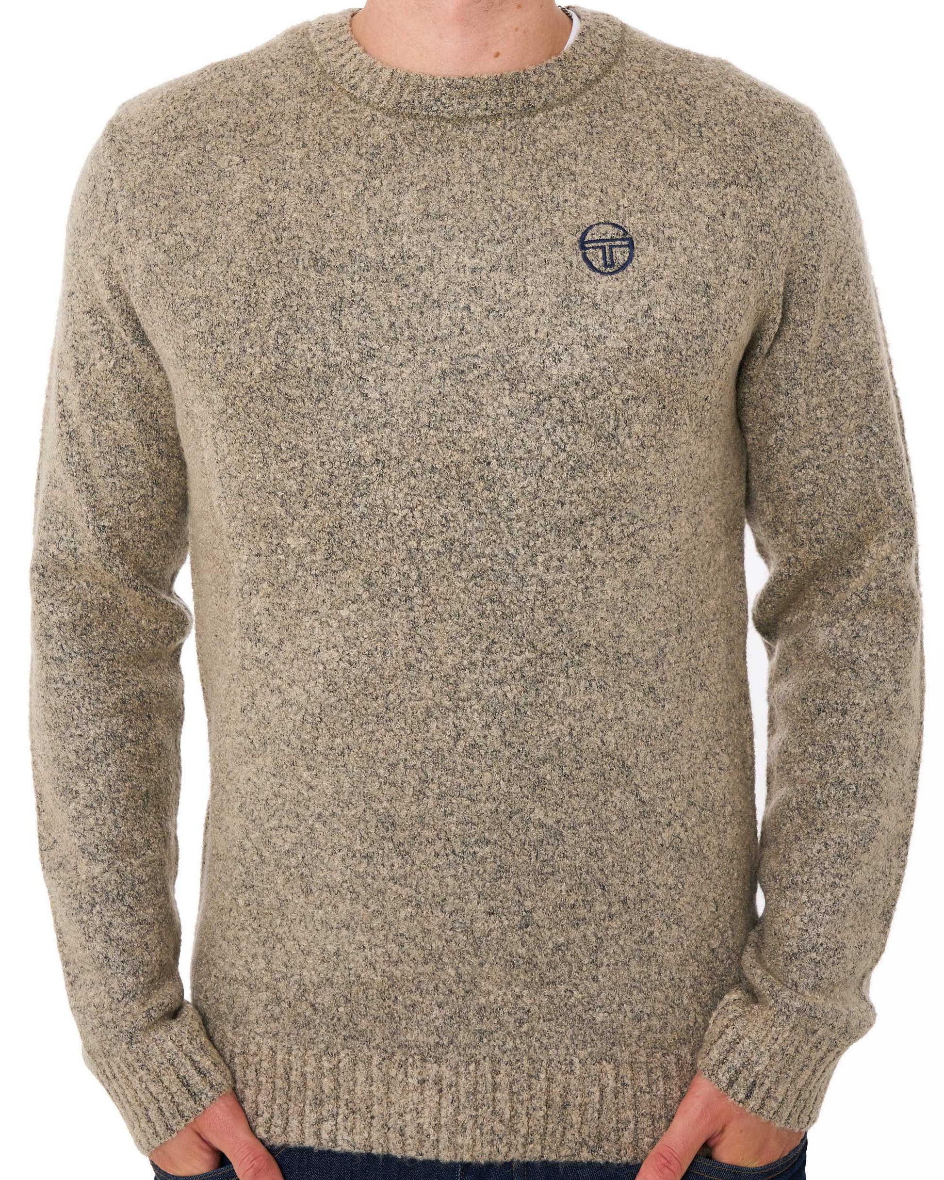 Sergio Tacchini Caputo Boucle Crew Knit Light Sand