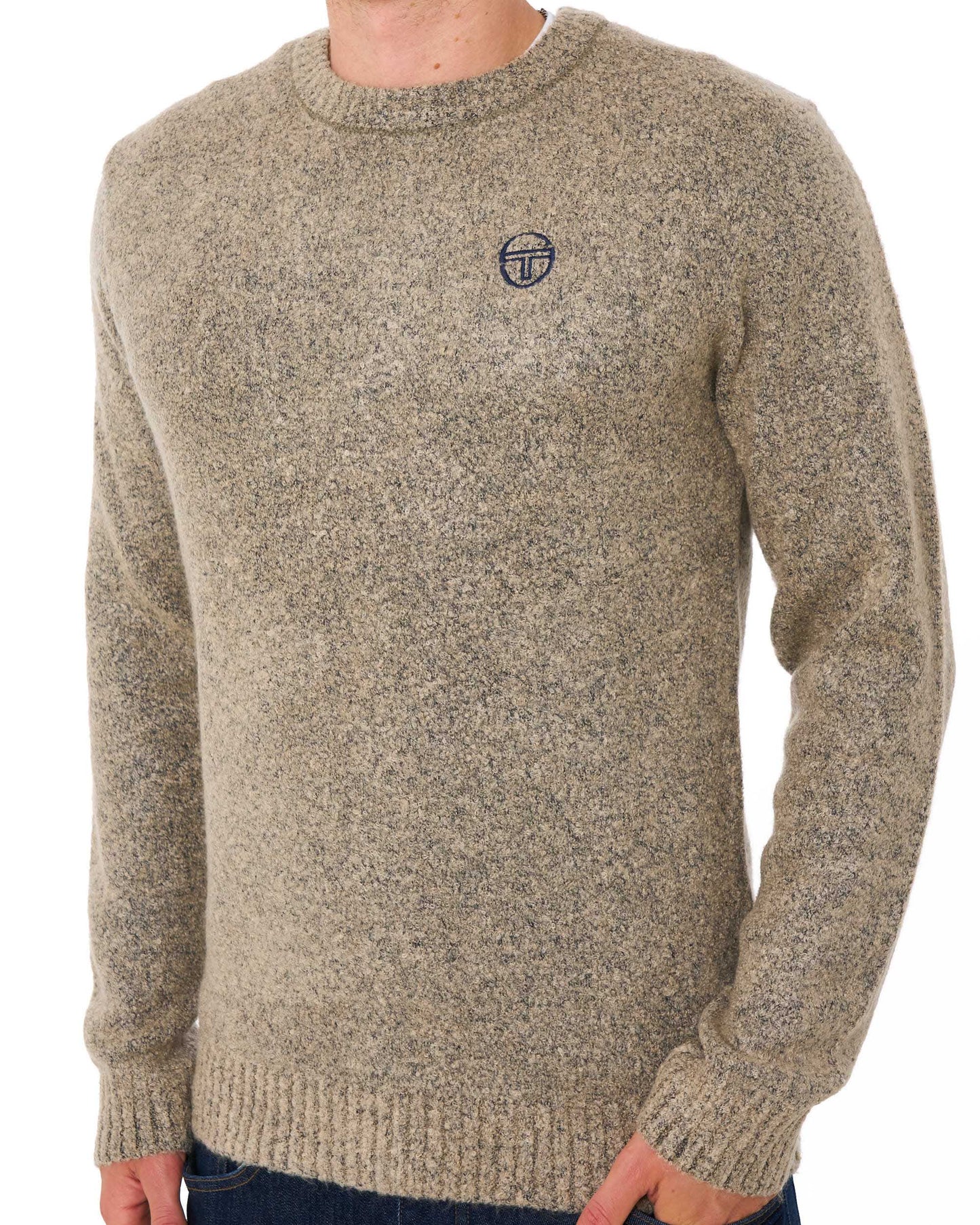 Sergio Tacchini Caputo Boucle Crew Knit Light Sand