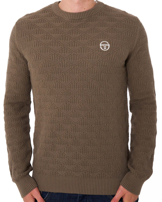 Sergio Tacchini Sergio TacchiniJacquard Crew Knit Jumper Light Brown