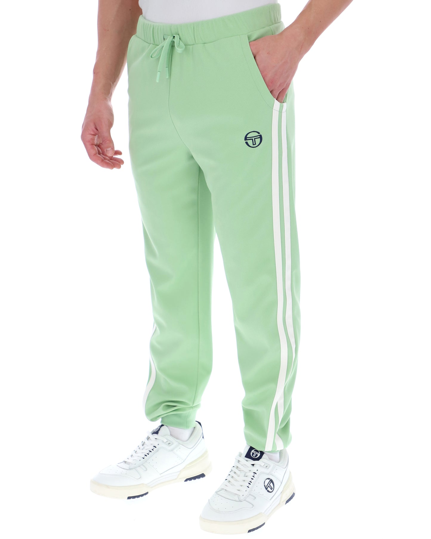 Sergio Tacchini 2 Stripe Track Pants Green Gardenia