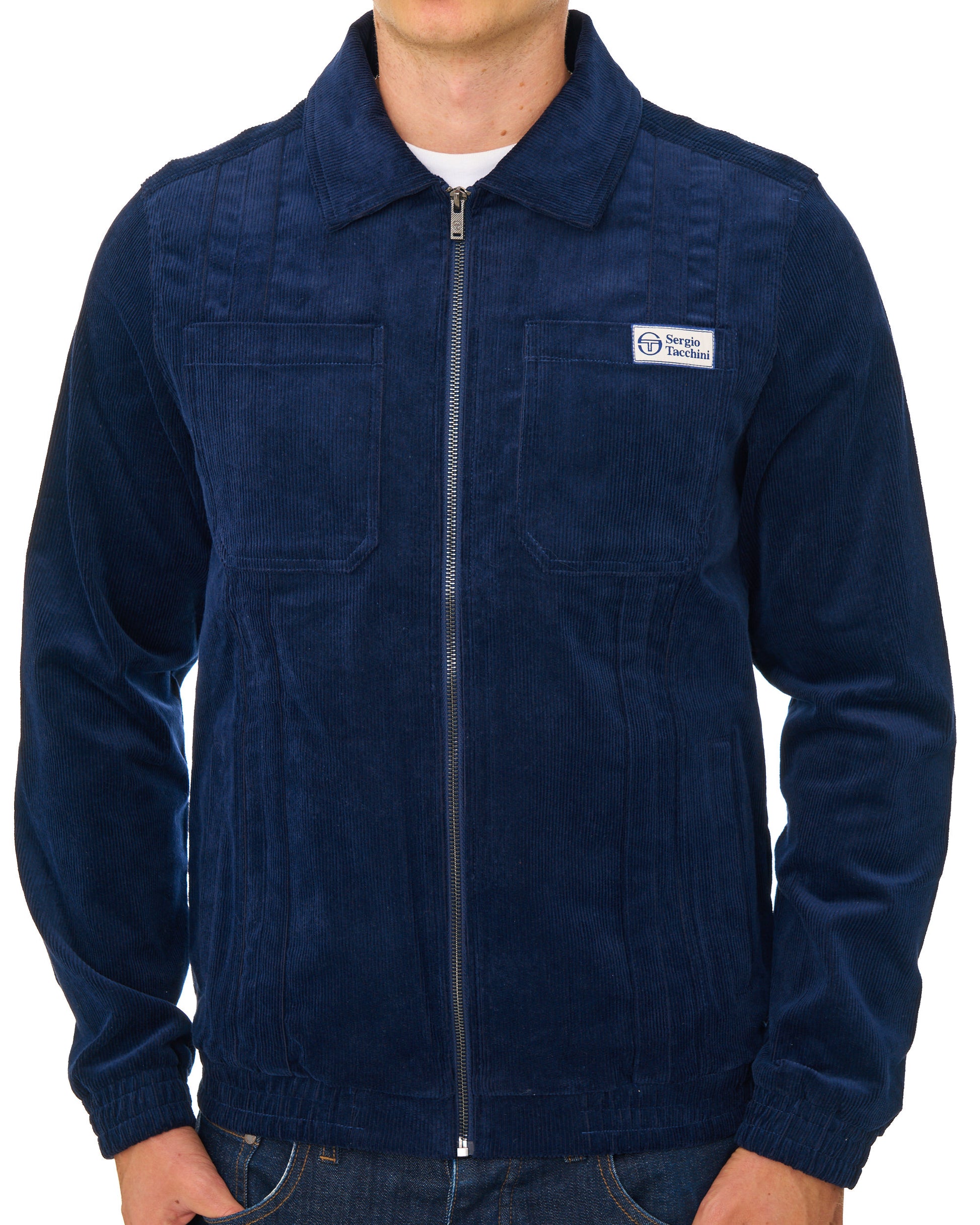 Sergio Tacchini Amico Corduroy Jacket Navy Blue