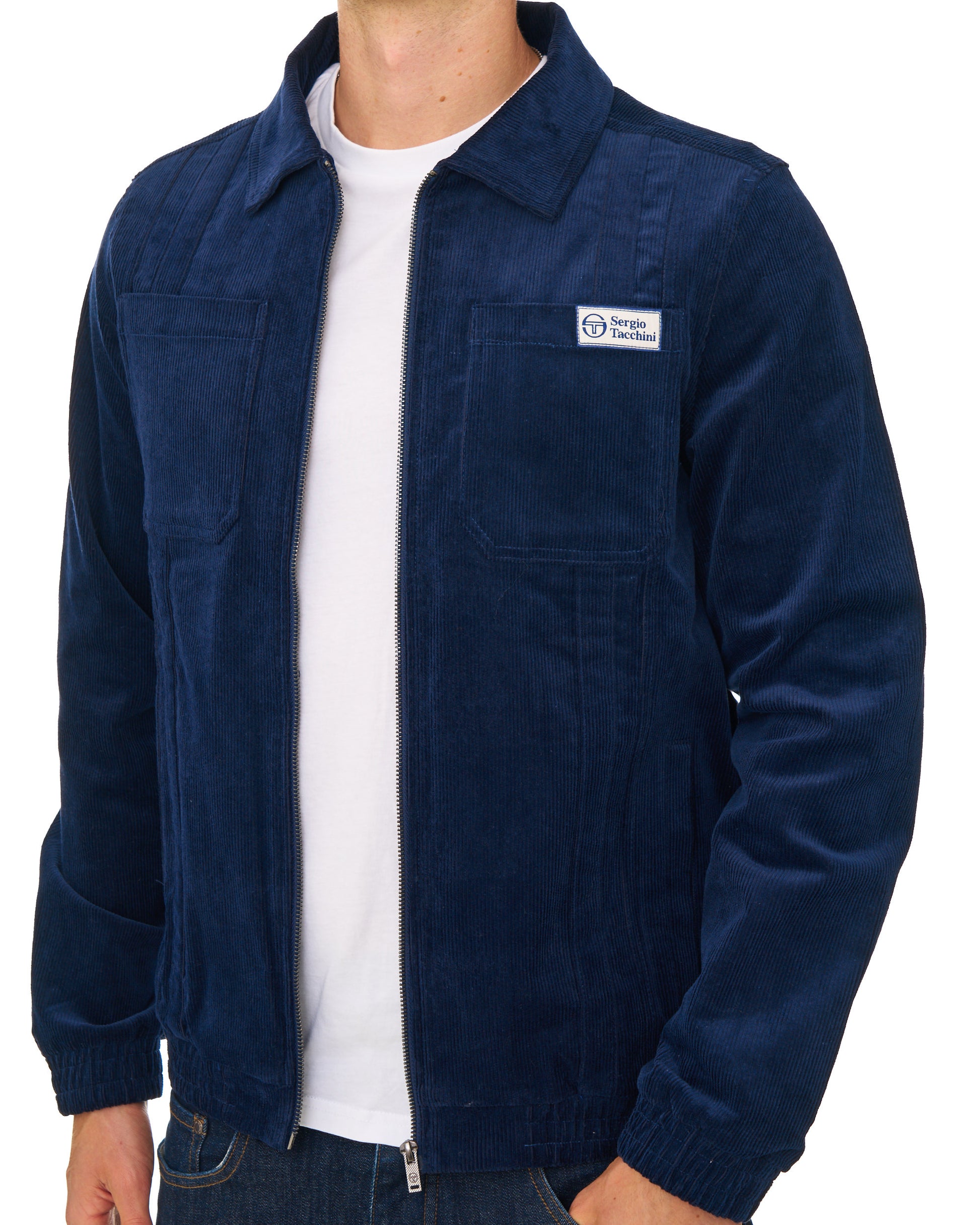 Sergio Tacchini Amico Corduroy Jacket Navy Blue