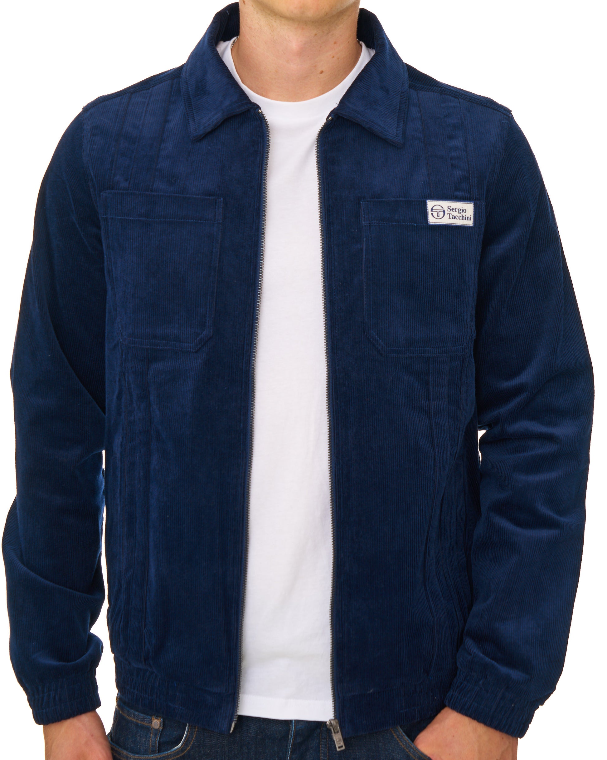 Sergio Tacchini Amico Corduroy Jacket Navy Blue