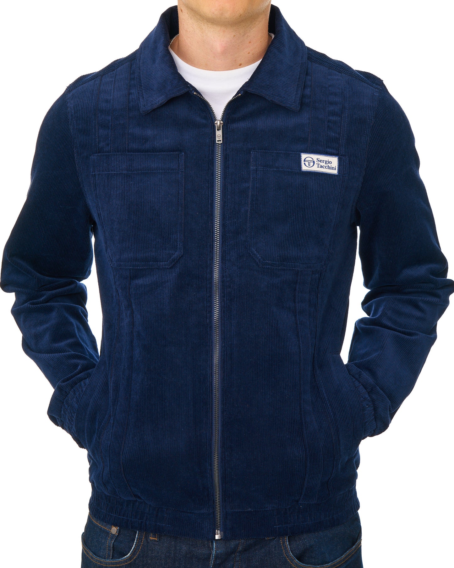 Sergio Tacchini Amico Corduroy Jacket Navy Blue
