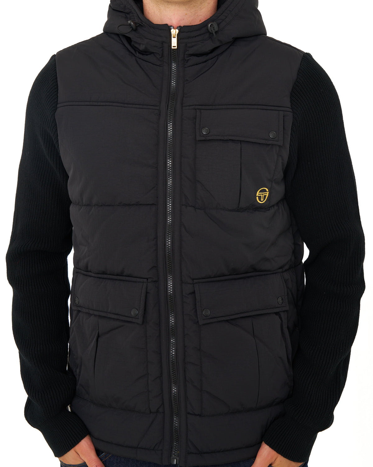Sergio Tacchini Cassini Hybrid Nylon Jacket Black