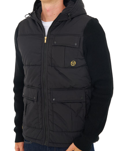 Sergio Tacchini Cassini Hybrid Nylon Jacket Black