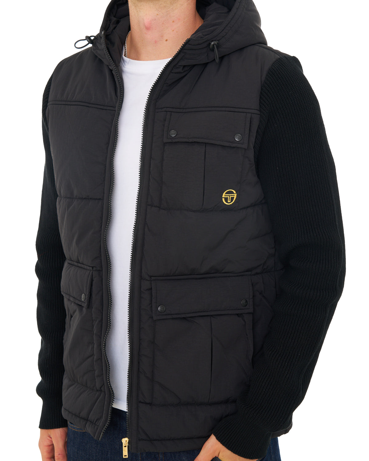 Sergio Tacchini Cassini Hybrid Nylon Jacket Black