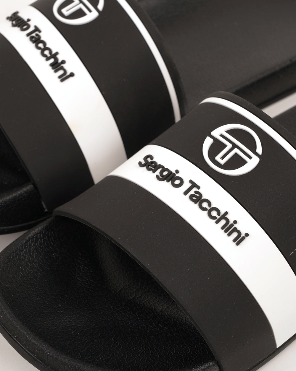 Sergio Tacchini Caspio Pool Sliders Black/White