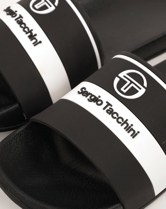 Sergio Tacchini Sergio Tacchini Caspio Pool Sliders Black/White