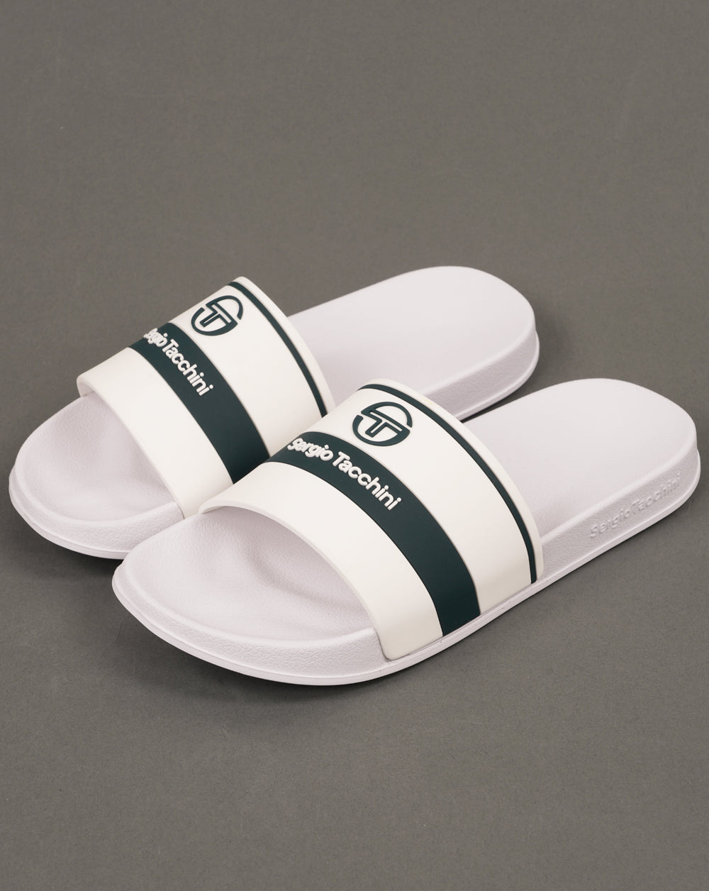 Sergio Tacchini Caspio Pool Sliders White/Blue
