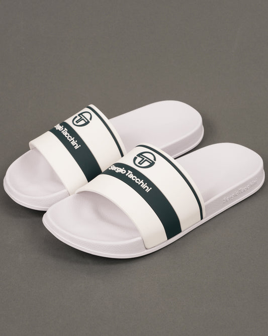 Sergio Tacchini Sergio Tacchini Caspio Pool Sliders White/Blue