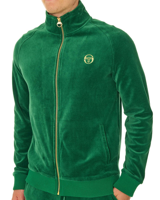 Sergio Tacchini Sergio Tacchini Classic Velour Track Top Green Gardenia