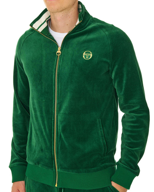 Sergio Tacchini Sergio Tacchini Classic Velour Track Top Green Gardenia