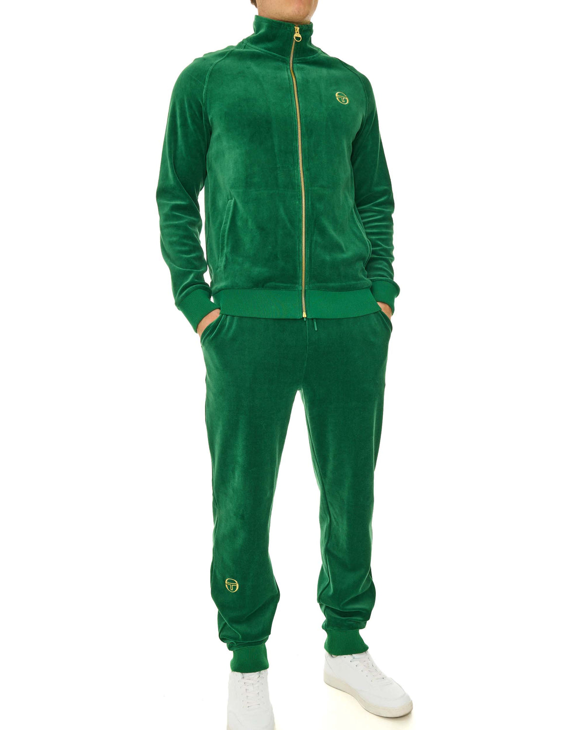 Sergio Tacchini Classic Velour Track Pants Green