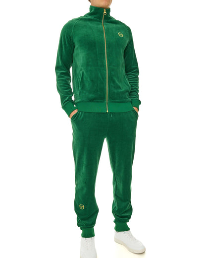 Sergio Tacchini Classic Velour Track Pants Green