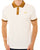 Sergio Tacchini Contrasting Tipped Polo Gardenia/Golden Brown