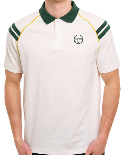 Sergio Tacchini New Cortona Polo Shirt Gardenia/Pine Green