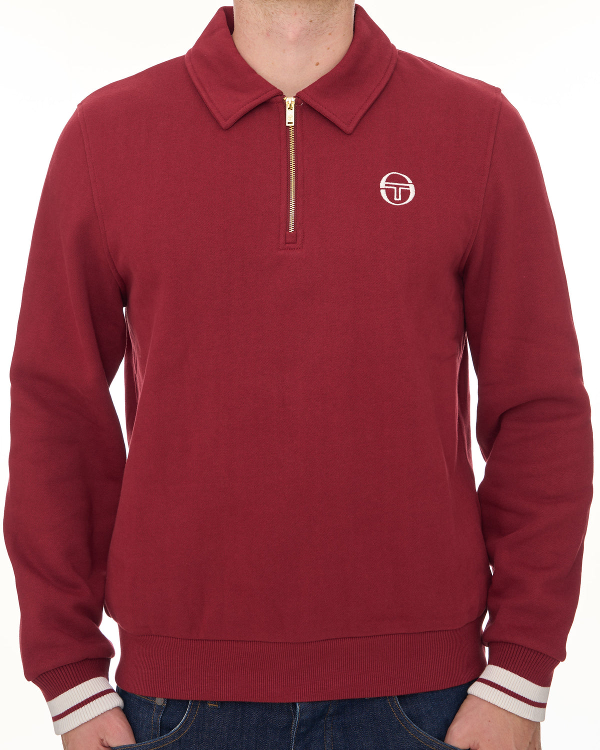Sergio Tacchini Court Zip Polo Sweat Merlot