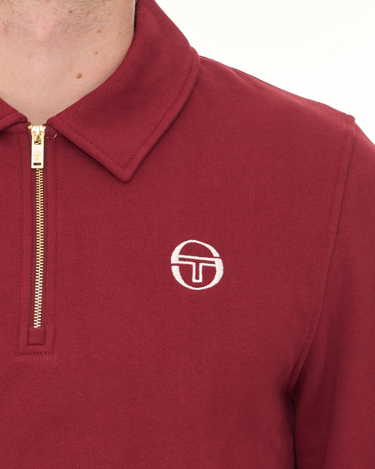 Sergio Tacchini Court Zip Polo Sweat Merlot