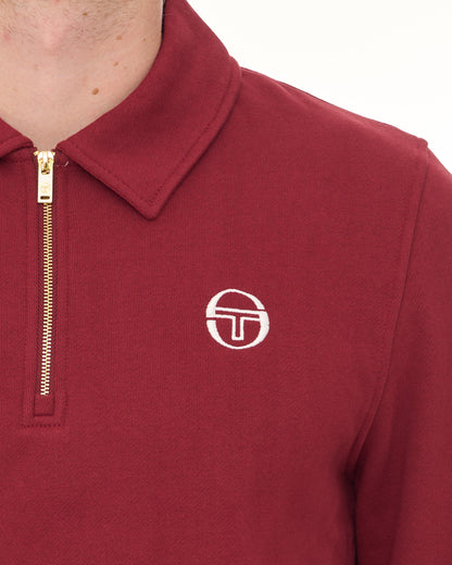 Sergio Tacchini Court Zip Polo Sweat Merlot