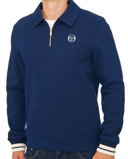 Sergio Tacchini Sergio Tacchini Court Zip Polo Sweat Navy Blue