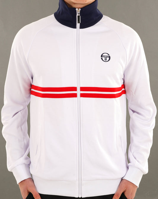 Sergio Tacchini Dallas Track Top White/Red/Navy