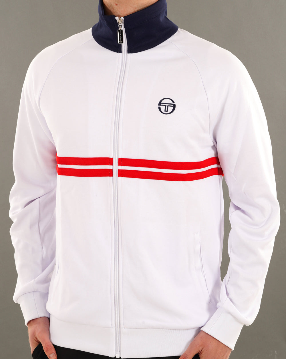 Sergio Tacchini Dallas Track Top White/Red/Navy