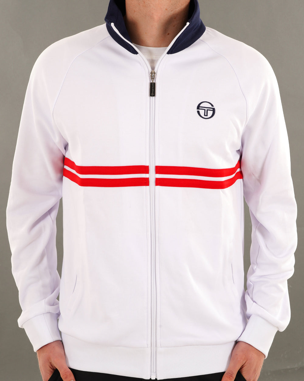 Sergio Tacchini Dallas Track Top White/Red/Navy