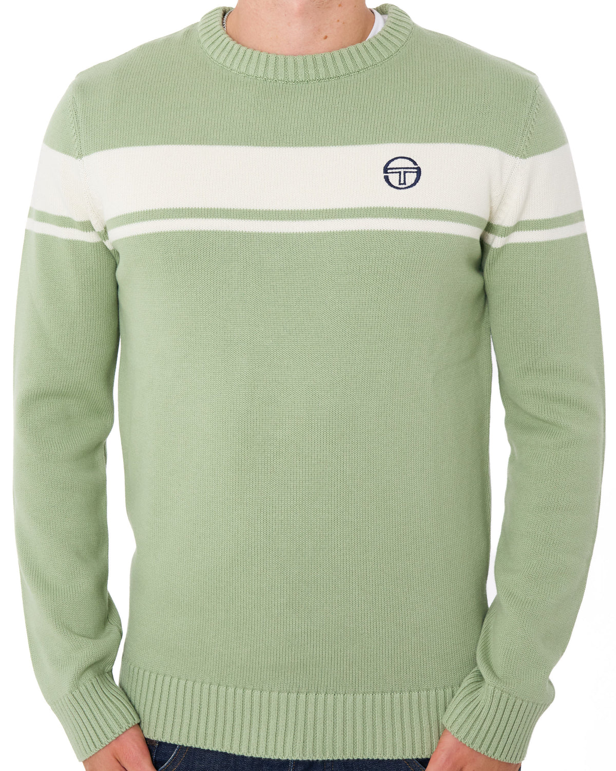 Sergio Tacchini Masters Crew Knit Sage Green