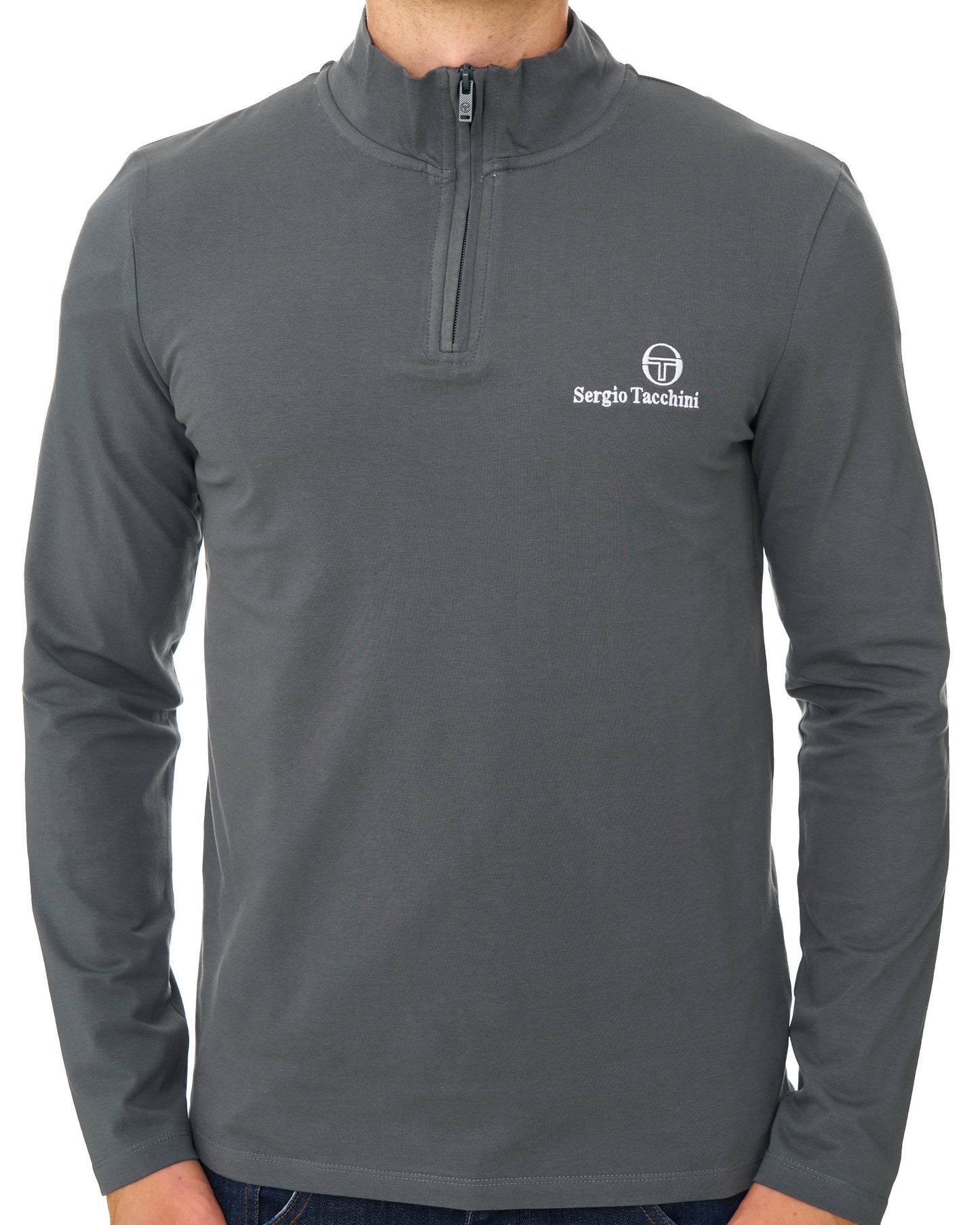 Sergio Tacchini 1/4 Zip Top Dark Grey
